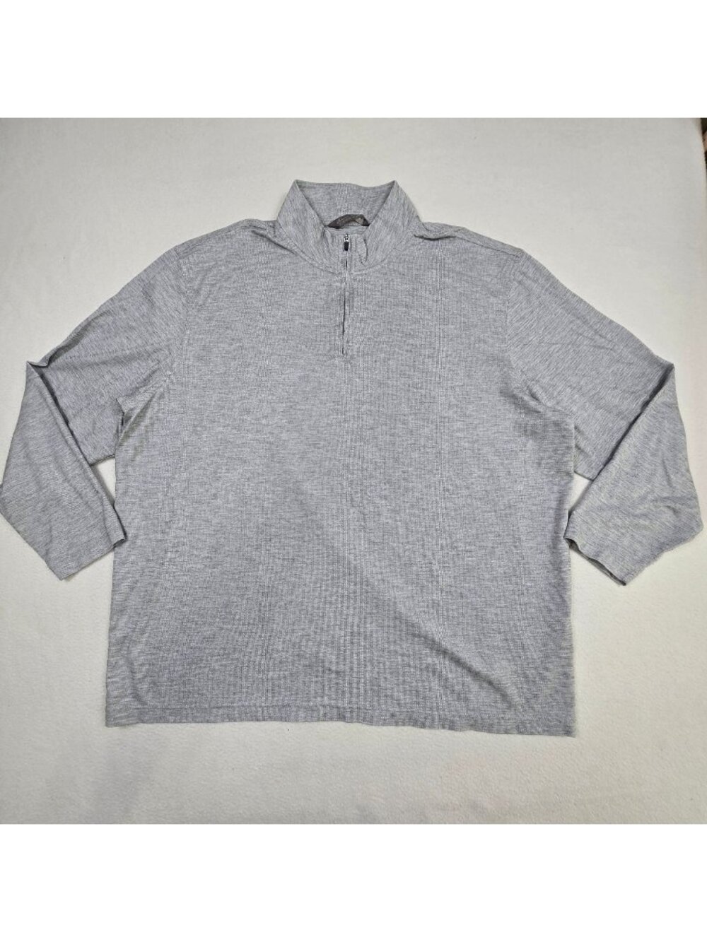 Daniel Cremieux XXL Men’s Long Sleeve Quarter Zip Pullover Light Gray Signature